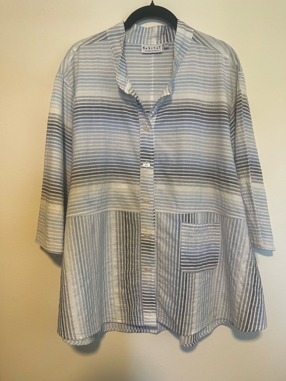 Habitat Blue and White Striped Button-Front Women's Shirt